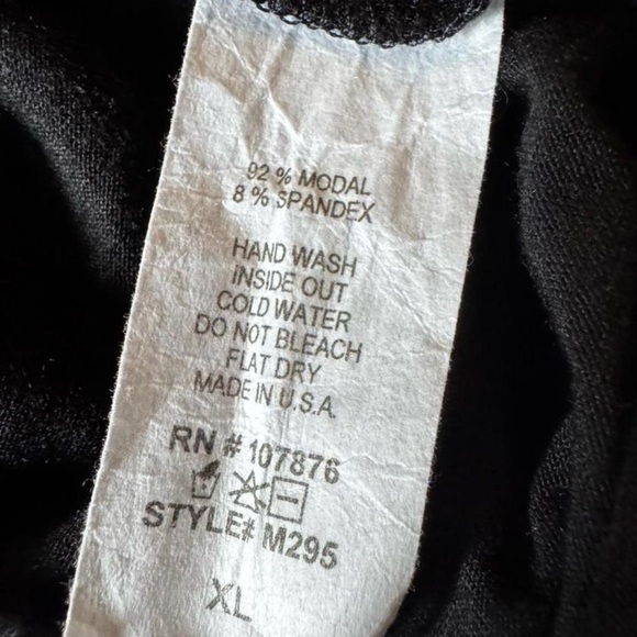 Comfy USA Ajuto Pants XL Black Modal Wide Leg Pull On Made USA - Picture 5 of 5